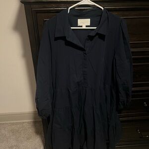 Pomander Place Women's Dark Blue Long Sleeve Dress